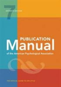 Cover of Publication Manual of the American Psychological Association