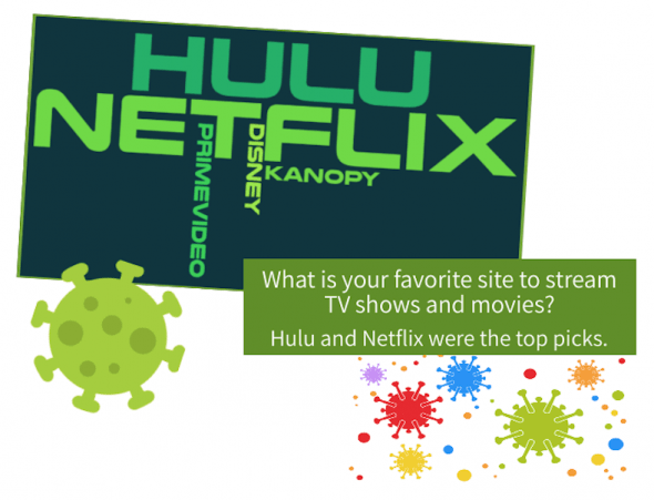 Question 2: What is your favorite site to stream TV shows and movies? Hulu and Netflix were the top picks.
